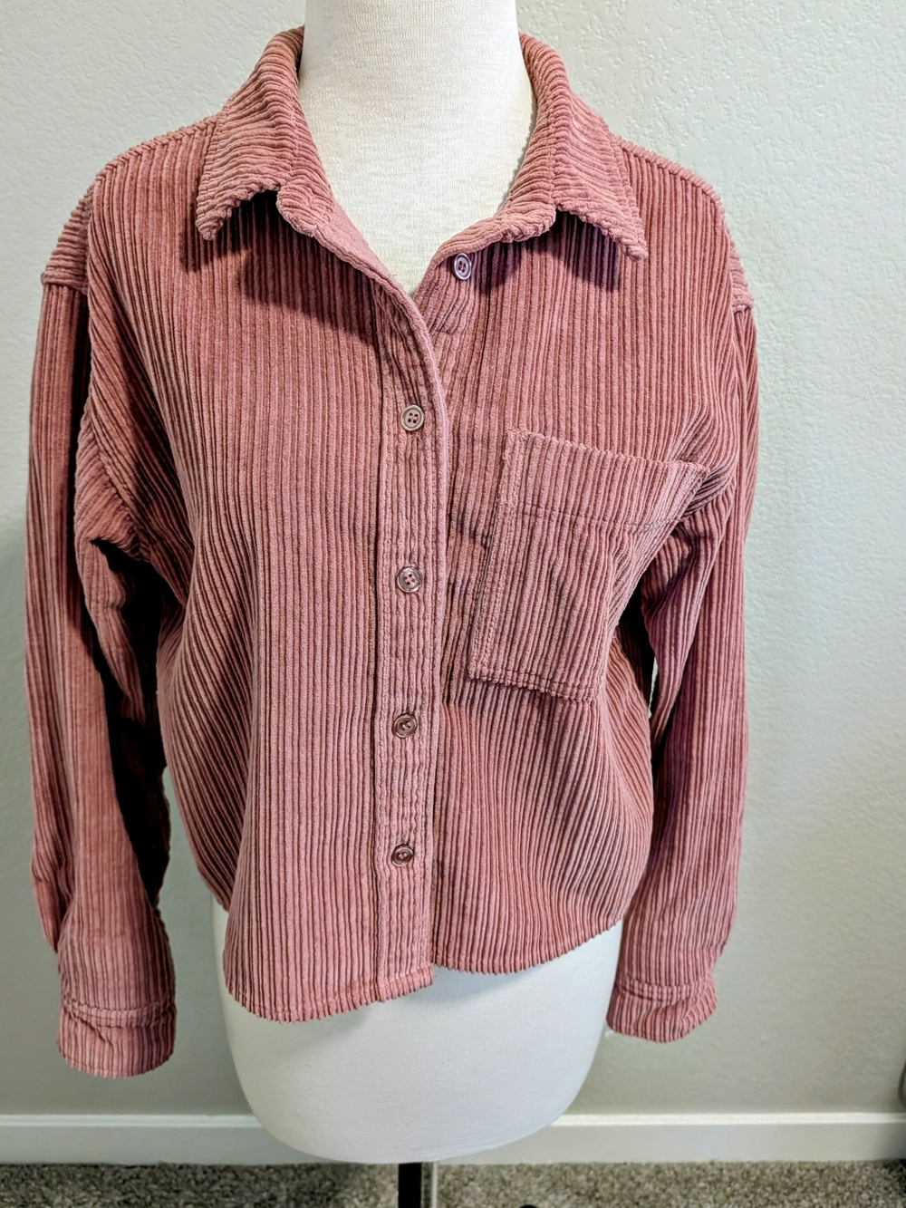 Velvet Heart Corduroy Utility Jacket Pink